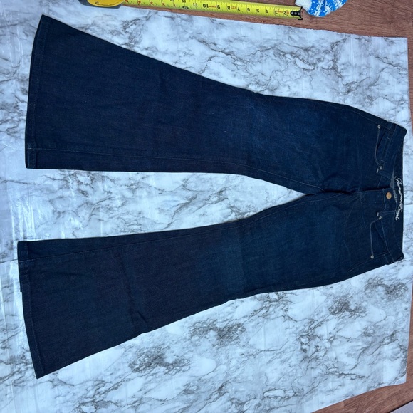 American Eagle vintage Y2K real flare dark Wash denim jeans size 6 - Picture 5 of 7